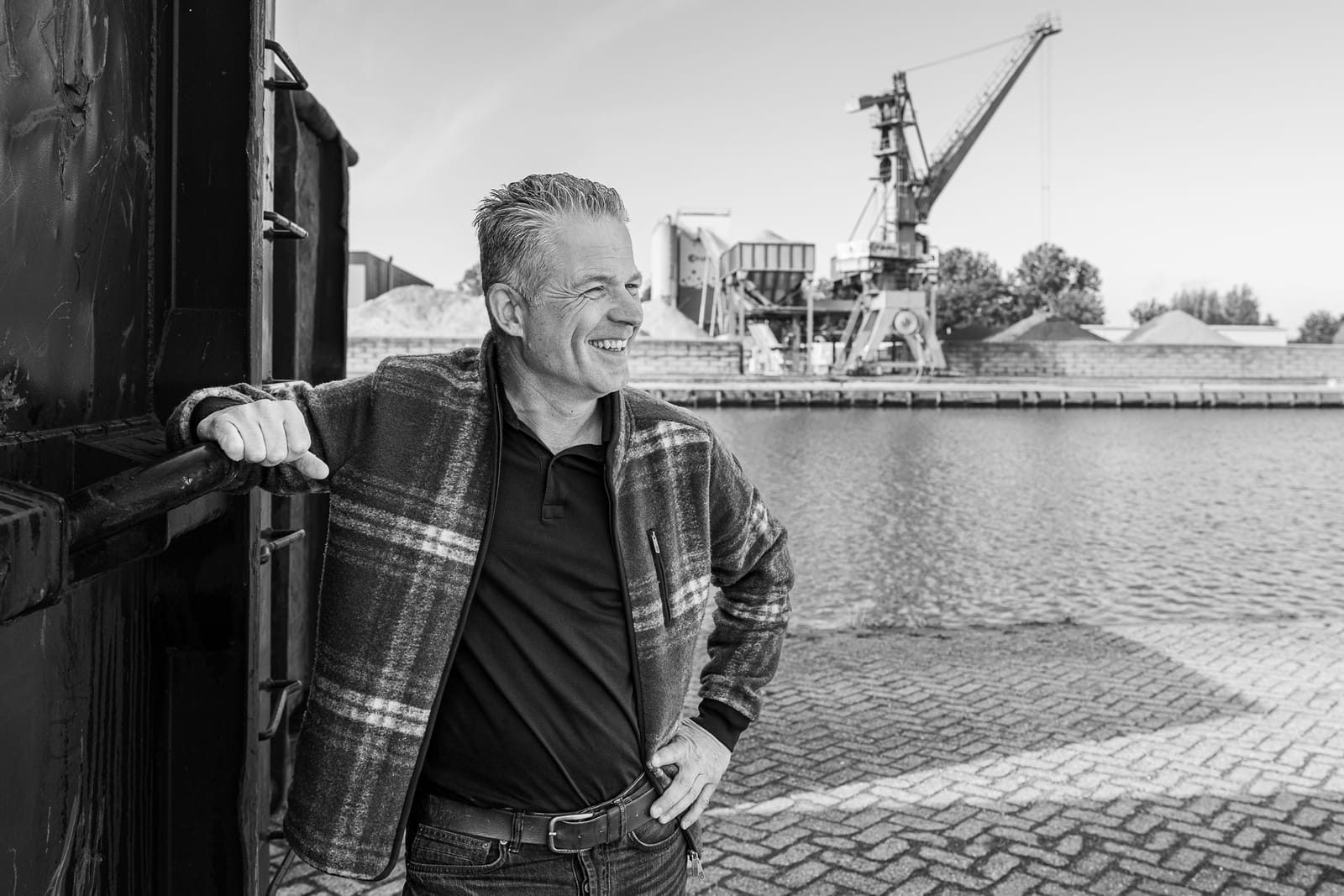 Ondernemer uit Drachten bij de haven